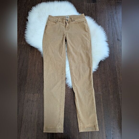 EQL By Kerrits Tan Brown Equestrian Riding Skinny Straight In Motion Pants 6 - Picture 1 of 4